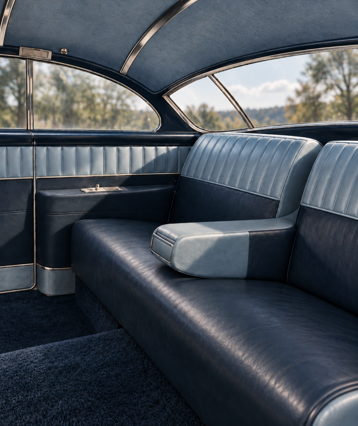 Cadillac 1950 DeVille Coupe – Klädsel fram och bak (Vinyl)