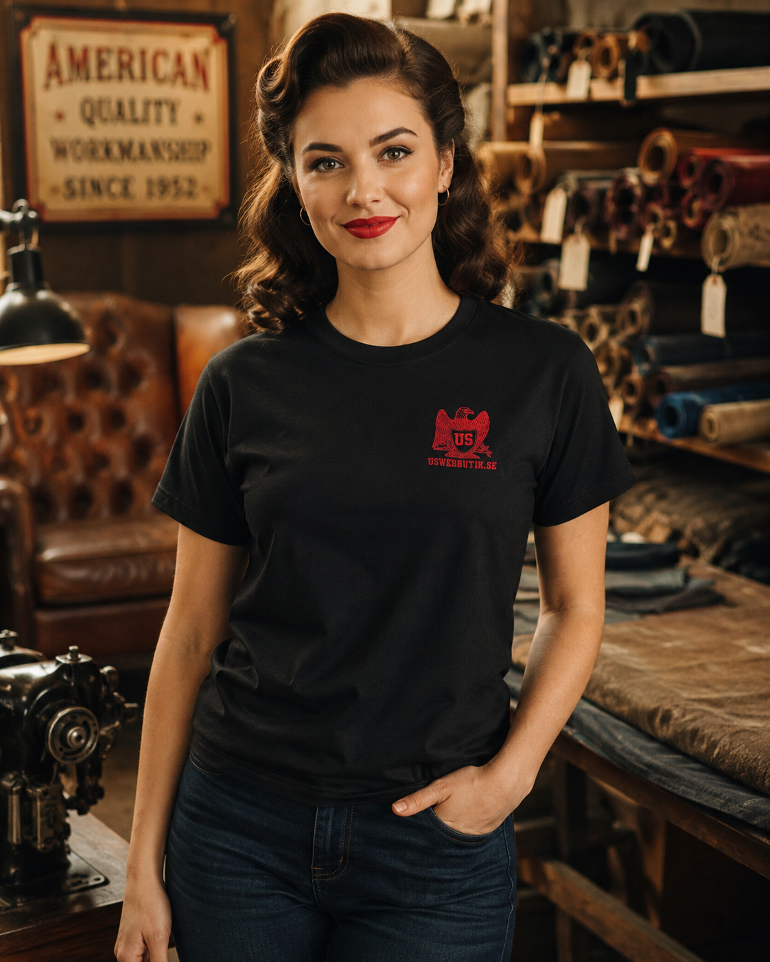 USEagle T-shirt – Svart För Dam