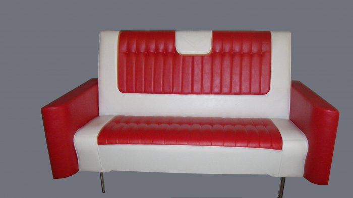 Cadillac 1959 armstöd + kromade ben – Nostalgisoffa