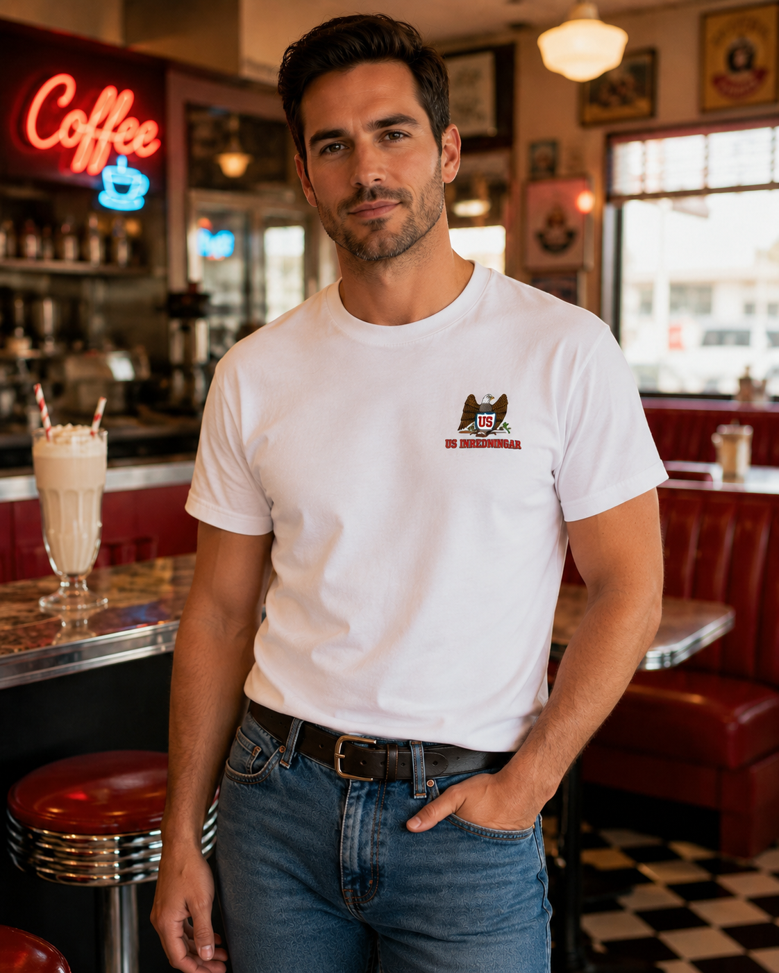 USEAGLE Wear Classic Tee – För Man Vit