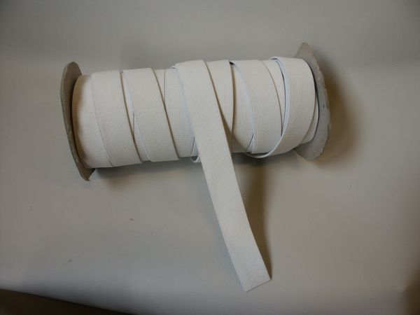 Resårband 20 mm Vit