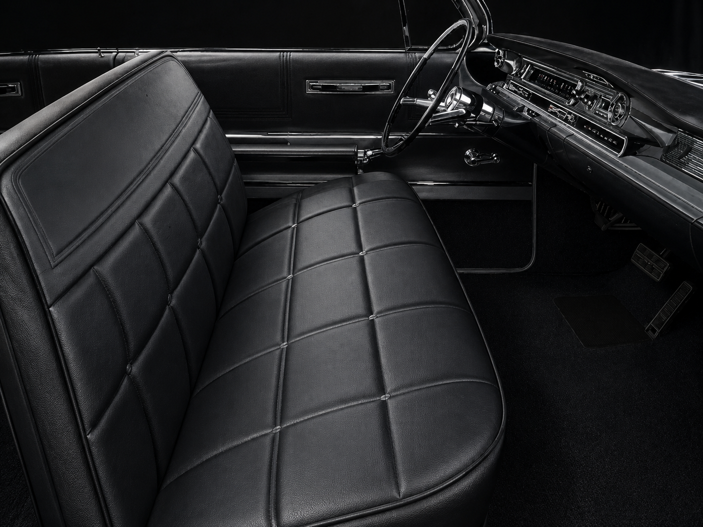 Cadillac 1959 Series 62 Sedan – Klädsel fram och bak (Läder)