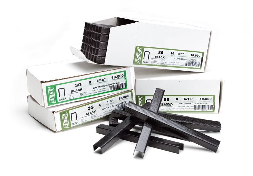 Svart klammer 680, 6 mm – 1 000-pack