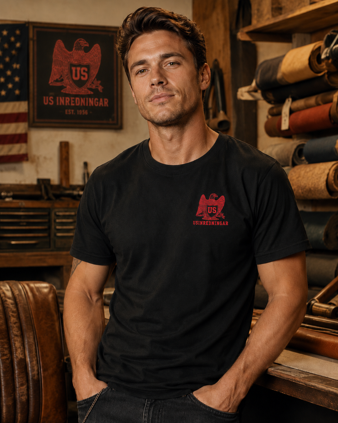 USEagle T-shirt – Svart För Man