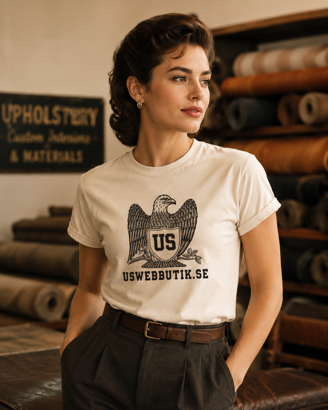USEagle T-shirt – Vit För Dam